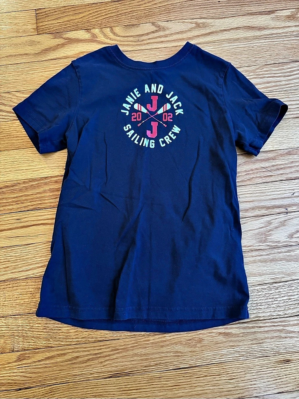 Janie & Jack Boys Blue Sailing Graphic Tee Size 7